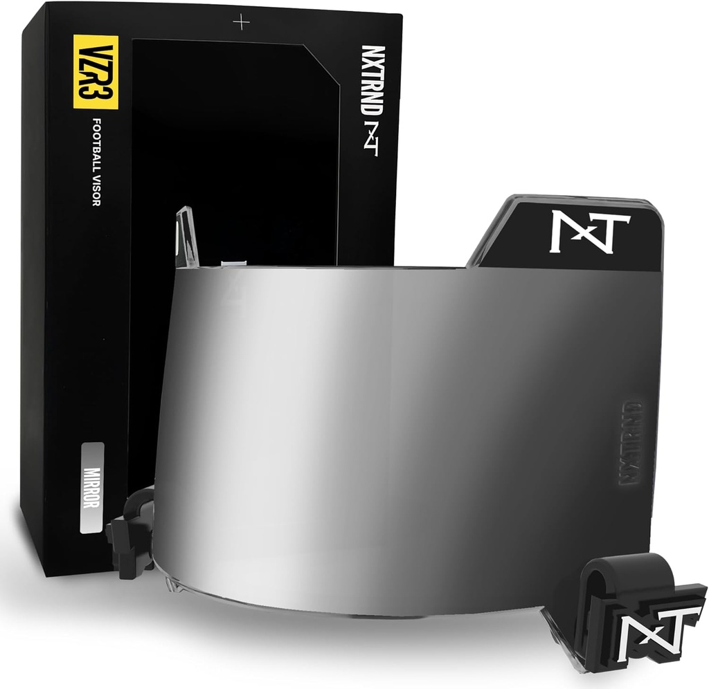 Visière de football Nxtrnd VZR3, Curved Lens Technology, convient aux casques de football pour adultes et jeunes
