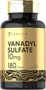 Carlyle Vanadyl Sulfate 10 mg 180 Capsules de comprimés avec du picolinate de chrome