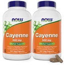 Maintenant Cayenne (Capsicum annuum) 500 mg, 360 gélules (paquet de 2)