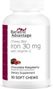 Avantage bariatrique Iron Chewy Bite Chocolat Truffe aux framboises (30 mg de fer, 60 mg de vitamine c) 30 nombre