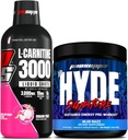 PROSUPPS L-Carnitine 3000 Stimulant Liquid Shots (Dragon Fruits) et M. Hyde Série Signature Pré-entraînement en poudre d'énergie (Blue Razz)