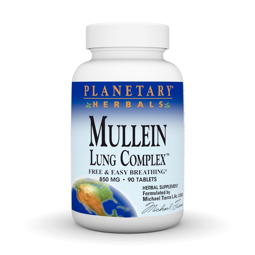 Herbals Planétaires Mullein Complexe pulmonaire 90 Comprimés