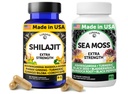 Lunakai USA Made Shilajit & Sea Moss Capsules Bundle avec Ashwagandha, Black Seed Oil & Rhodiola pour le soutien de la force et de l'immunité, 60ct Chaque