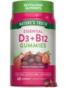La vérité de la nature Vitamine D3 et B12 Gummies pour les adultes.