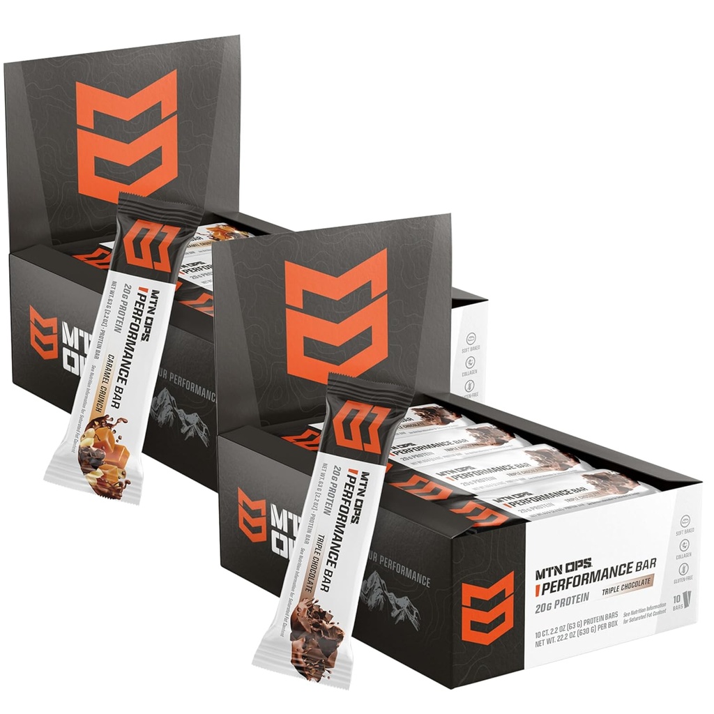 Bars de performance Crunch de caramel + Triple chocolat Mudslide Bundle