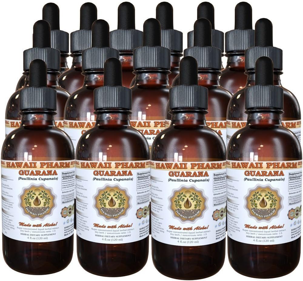 Guarana Liquid Extract, Guarana (Paullinia Cupanais) Tincture Supplement 15x4 oz