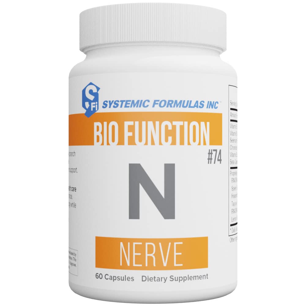 Formules systémiques Nerve - 60 Capsules Bio Function #74. Supplément de support systémique nerveux.