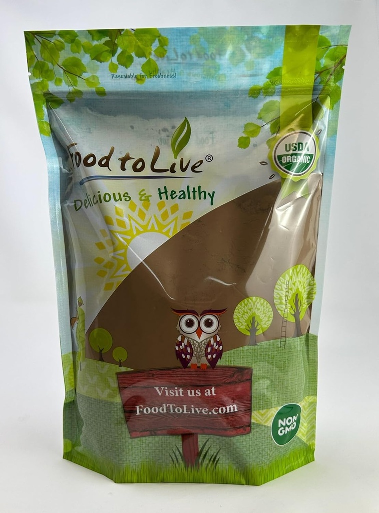 Nourriture pour vivre en poudre de champignons Chaga biologique, 2,5 livres – Tous les superaliments végétaliens naturels pour l'immunité et le bien-être holistique. Riche en antioxydants et en emballages nutritifs. Non-OGM. 100% pur. Casher