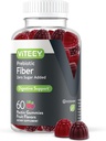 Gommies de fibres prébiotiques Viteey pour adultes, 4g - Gummes de supplément de fibres solubles Gut Health & Digestive - Zéro sucre ajouté, végétalien, sans gluten - 60 Compte