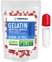 XPRS Nutra Size 3 Empty Capsules - 100 Count Empty Gelatin Capsules - Pills DIY Capsule Filling - Pure Bovine Pill Gel Caps Fillable Do-It-Yourself Vitamins and Supplements (Red/White)
