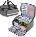 CURMIO Pill Organizer Entreposage, boîte de verrouillage des médicaments pour l'organisateur de pilules et fournitures médicales, gris (conception brevetée)