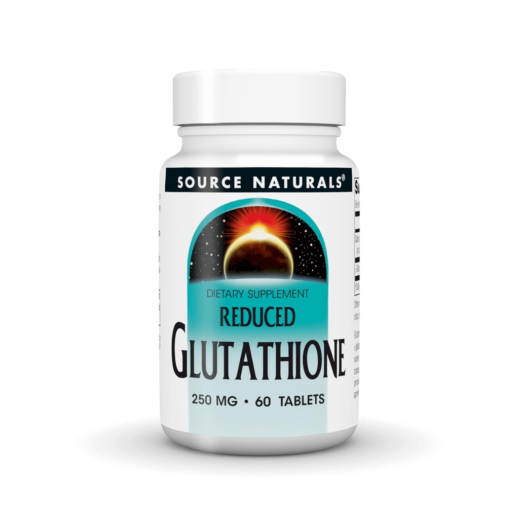 Source Naturals glutathion réduit, supplément antioxydant pour le soutien du foie, 250mg - 60 comprimés