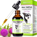 Thistle de lait pour chiens - Supplément de soutien du foie pour chiens, Immune et soutien hépatique, avec Curcumine et huile de saumon sauvage de l'Alaska, Omega 3 EPA - Support naturel du foie à base de plantes pour animaux de compagnie