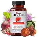 Supplément Ultra Foie UpWellness pour le soutien du foie et de la vésicule - Propulsé par TMG, NAC Thistle de lait, et plus - Nettoyer le foie Détox & Réparation - 60 Capsules