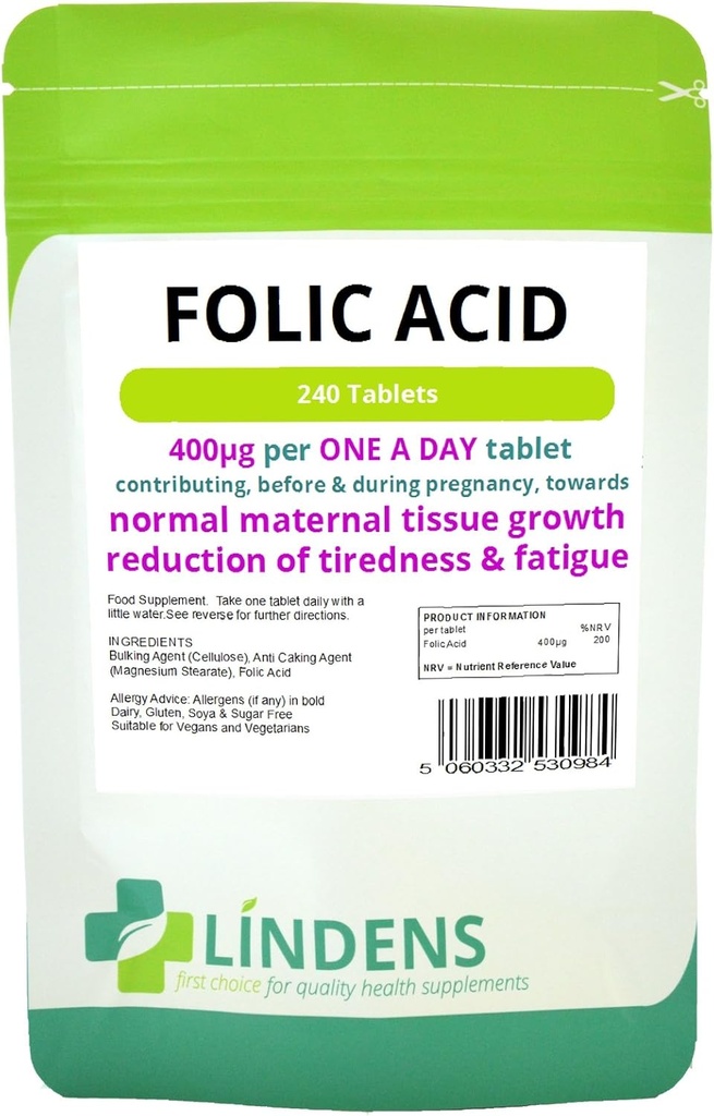 Comprimés d'acide folique 3-Pack 720 comprimés, 400mcg - UN A jour (folacine, vitamine B-9)