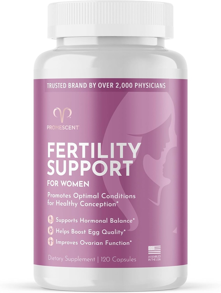 Supplément de fertilité pour les femmes avec des vitamines prénatales – acide folique, fer, vitamine C/D/B6/B12, zinc, sélénium et ashwagandha pour soutenir une ovulation saine Conception et grossesse, 120 capsules
