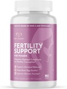 Supplément de fertilité pour les femmes avec des vitamines prénatales – acide folique, fer, vitamine C/D/B6/B12, zinc, sélénium et ashwagandha pour soutenir une ovulation saine Conception et grossesse, 120 capsules