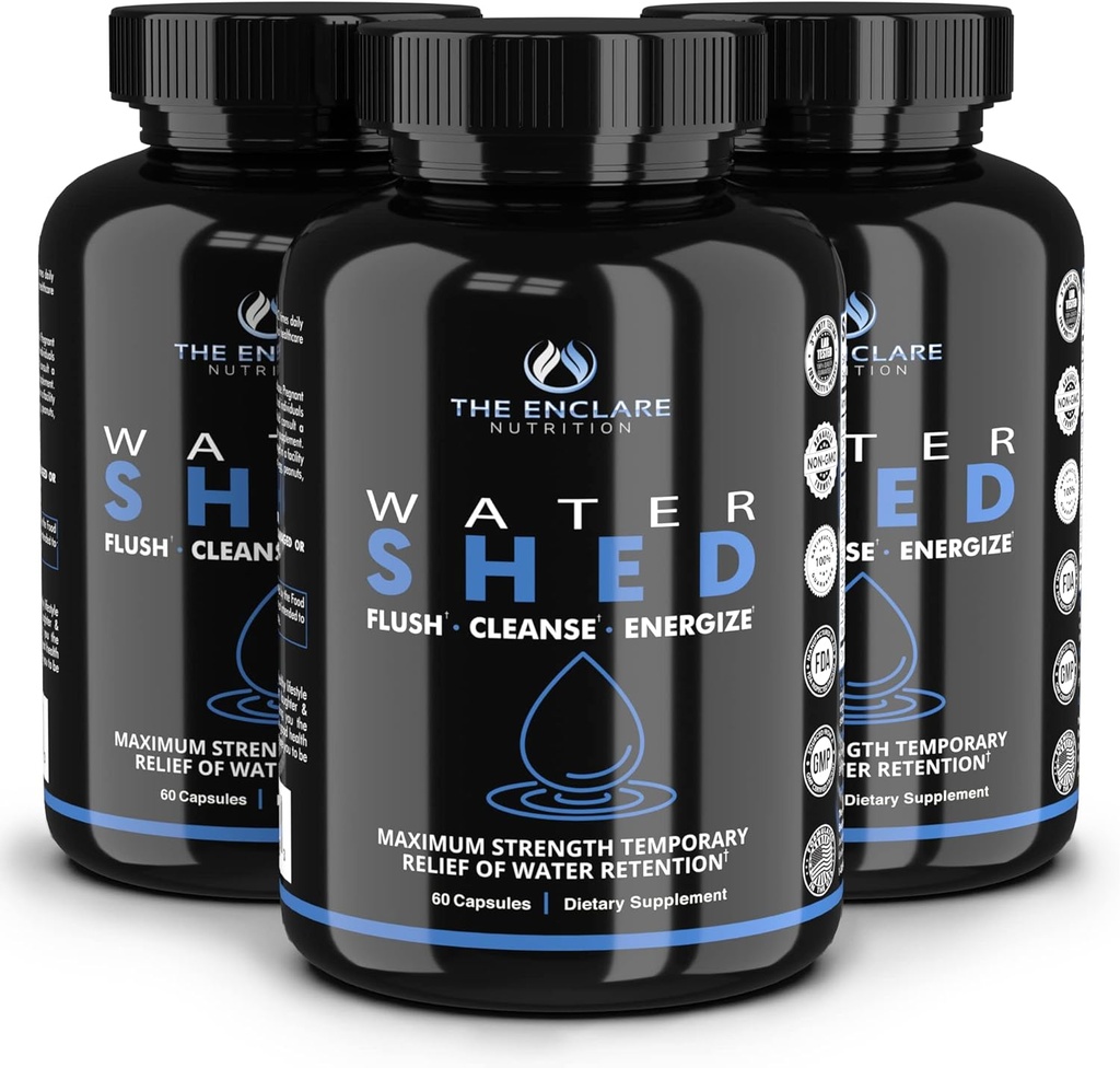 LA NUTRITION ENCLARE : Diurétique des pilules d'eau pour la rétention de l'eau, la désintoxication, le foie, le rein, le poids, l'houle et le relief. Thé vert, canneberge, vinaigre de cidre de pomme, dandelion, vitamine B6, chlorure (3)