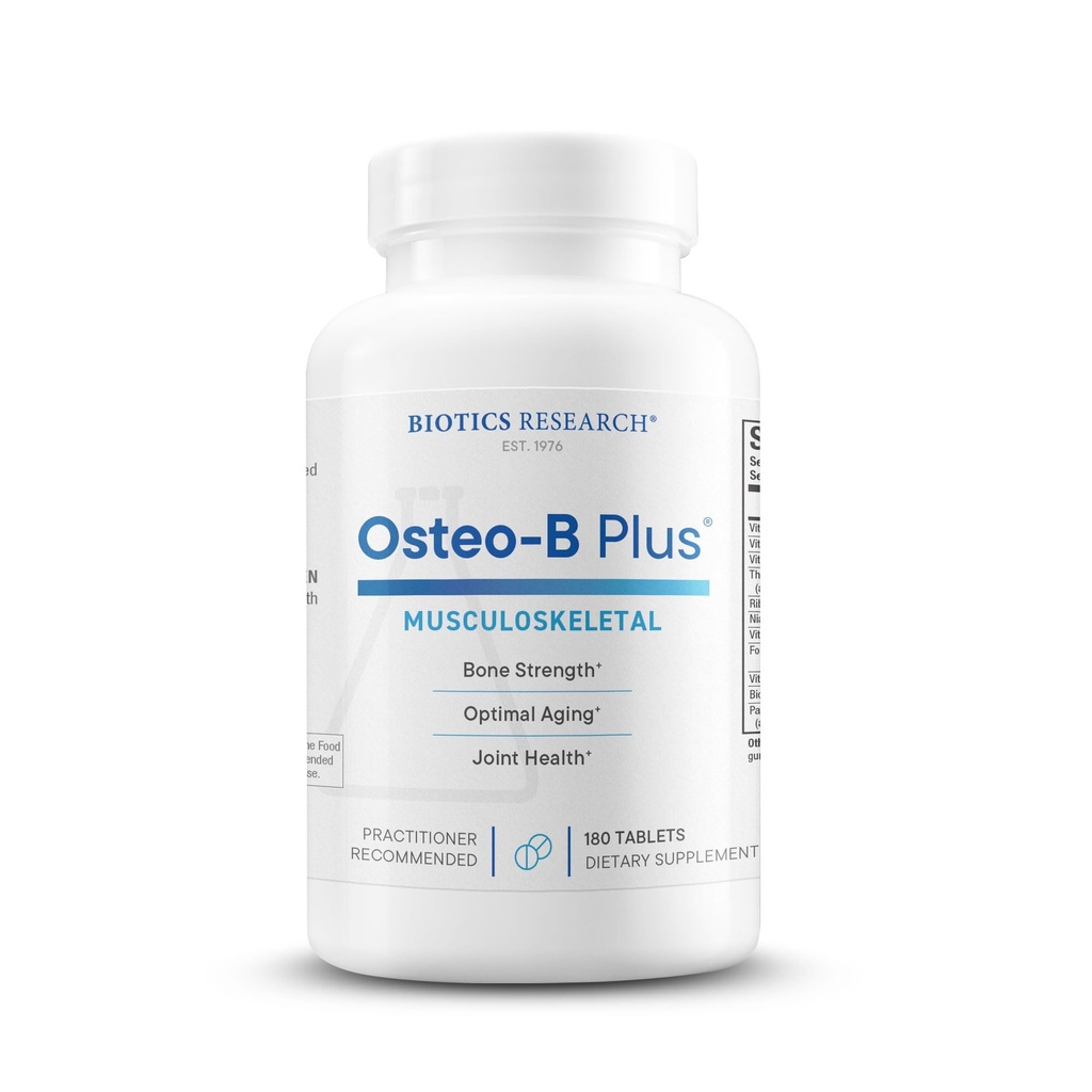 Biotics Research Osteo B Plus Optimal Bone Health Support with Vitamin K, Mg, Ca, Healthy Aging, Purified Chondroitin Sulfates 180 Tablets