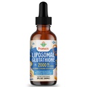 2000MG Glutathion liposomique liquide, 98% Absorption, Supplément de forme active L-Glutathion, Complexe antioxydant végétalien puissant pour système immunitaire, Défense du vieillissement, Detox, 2 FL.OZ
