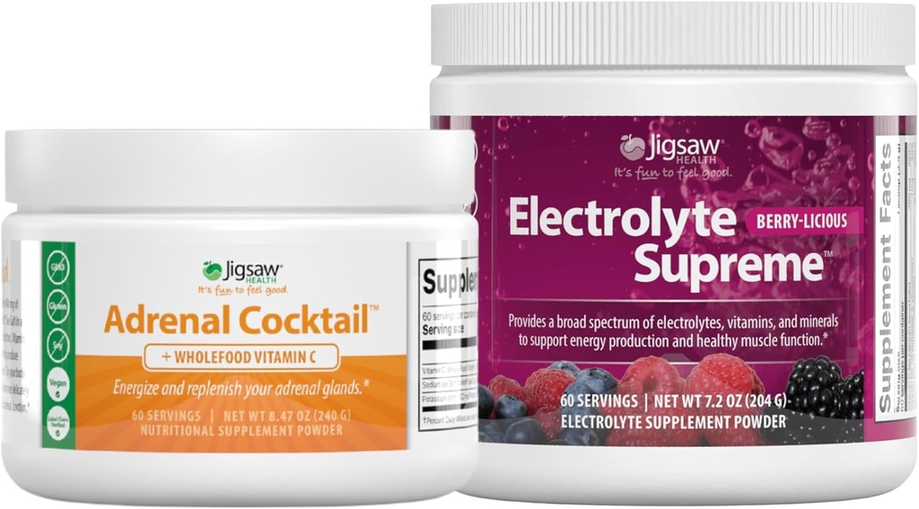 Jigsaw Health Bundle, 60 portions (Jar) et Electrolye Supreme (Berry-Licious), 60 portions (Jar)