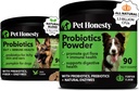 Ensemble de probiotiques : Probiotiques pour chien pour la diarrhée et le soutien de l'intestin Chews & Powder avec enzymes digestives pour la santé Gut (Duck 90 ct)