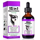 Multivitamine de chien liquide - 15 vitamines de chien en 1 Multivitamine, soutenir la peau et le manteau, le coeur, les os et la santé articulaire, les vitamines et suppléments pour animaux de compagnie (2 Fl Oz)
