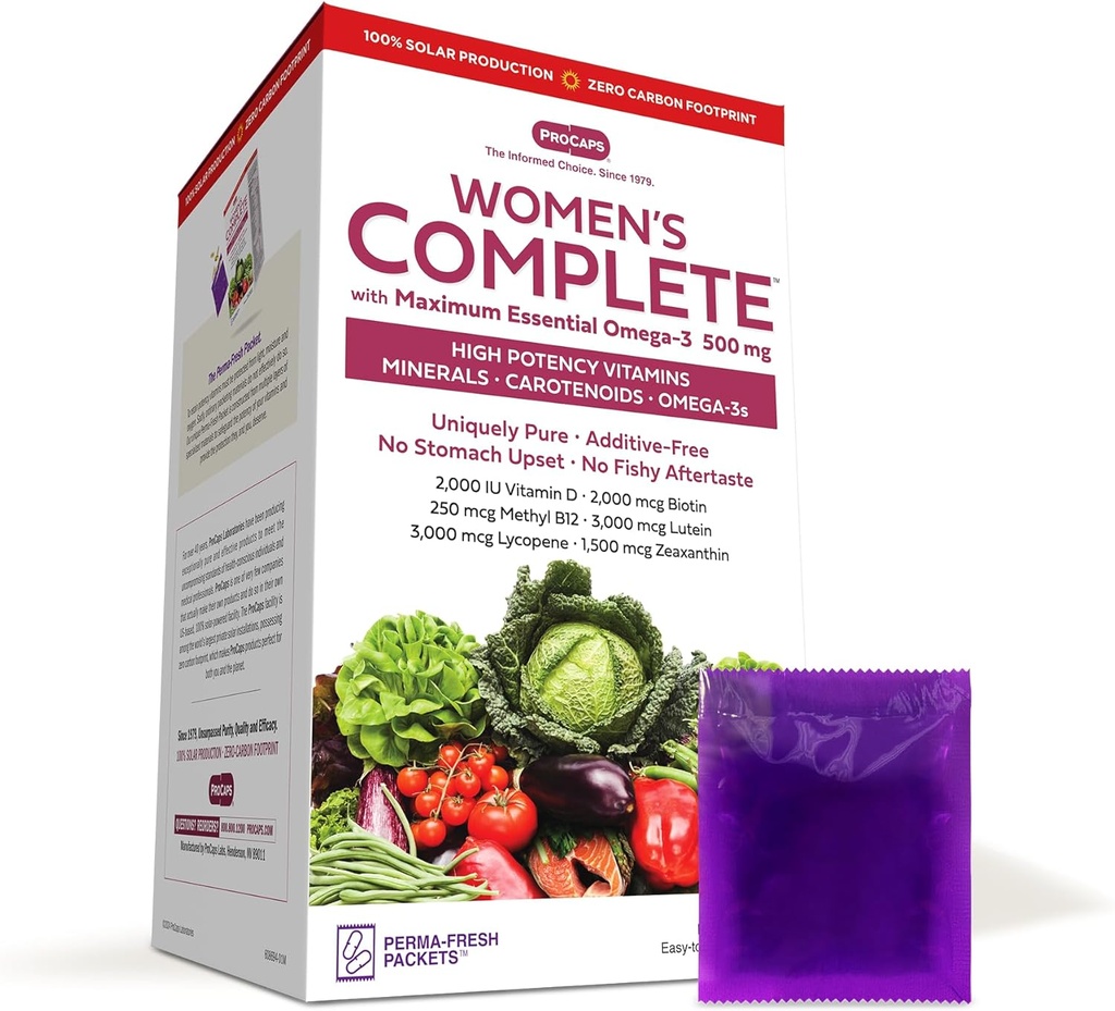 ANDREW MOINSMAN Multivitamine - Femme complète avec maximum essentiel Omega-3 500 mg 120 paquets - 30+ Potence élevée de tous les nutriments, vitamines essentielles, minéraux, caroténoïdes. Aucun additif