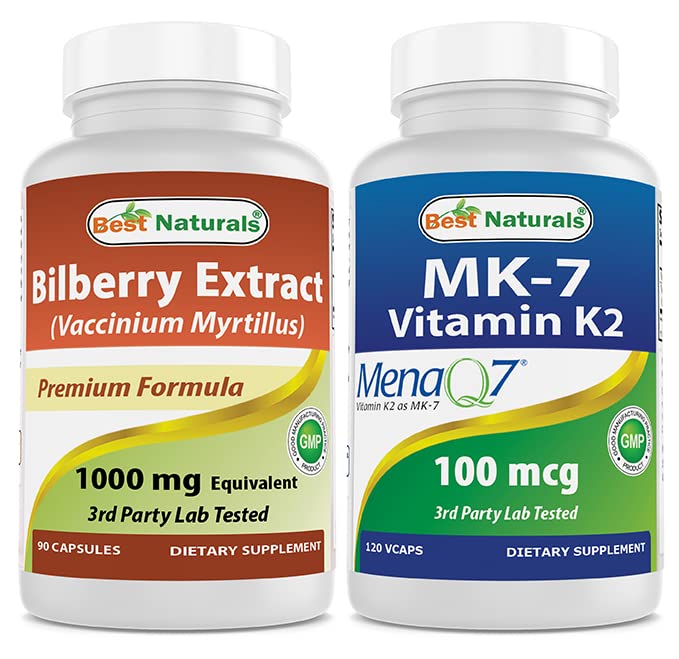 Meilleur extrait naturel de baies 1000mg et MK-7 vitamine K2 100 mcg