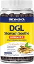 Enzymedica, DGL Sotoch Soothe, Gummées de réglisse déglycyrrhizées pour le soutien digestif et la santé des guts, Chocolat, 74 Nombre