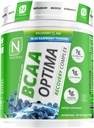 NutraKey BCAA Optima Complexe de récupération après entraînement, Pas de sucre, Pas de glucides, Aide à la récupération, framboise bleue