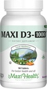 Maxi Health Vitamine D3 1000 UI complément alimentaire - Facile à avaler - Sans odeur et sans goût - soutient l'absorption de calcium, la santé immunitaire et la santé osseuse chez les femmes et les hommes adultes - 90 comprimés