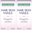 Nature's Bounty Optimal Solutions Formule cheveux, peau et ongles, 120 Caplets enduits (2 X 60 Nombre)