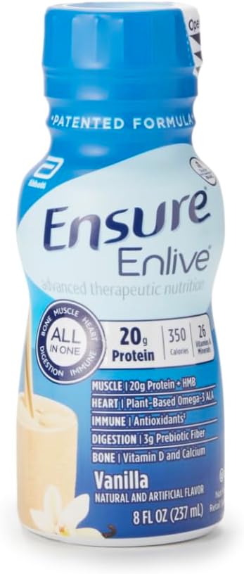 S'assurer que la nutrition thérapeutique avancée Enlive agite, Vanille, Bouteilles 8oz, Cas de 24