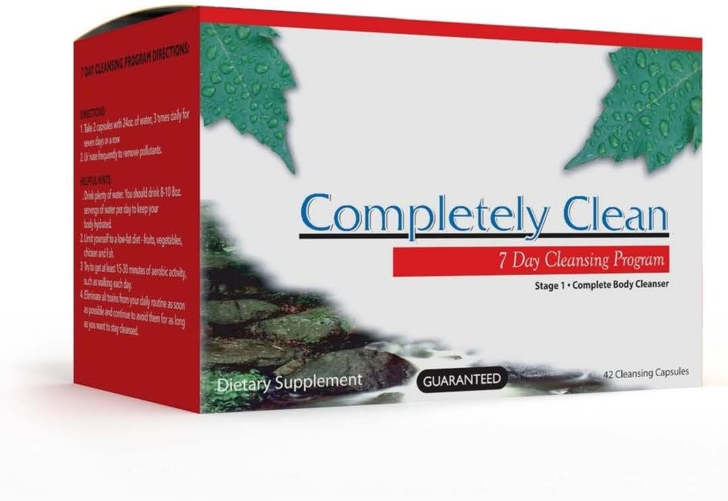 Wellgenix Omni Complètement propre - Nettoyage des toxines 7 jours - Pilules de soutien détoxifiant le corps complet - Évacuer les toxines et les déchets -42 Capsules