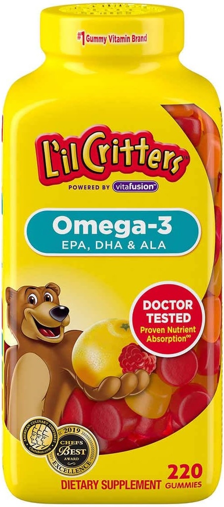 CRITÈRES LIÉS Omega 3, EPA, DHA & ALA, 220 Gummies