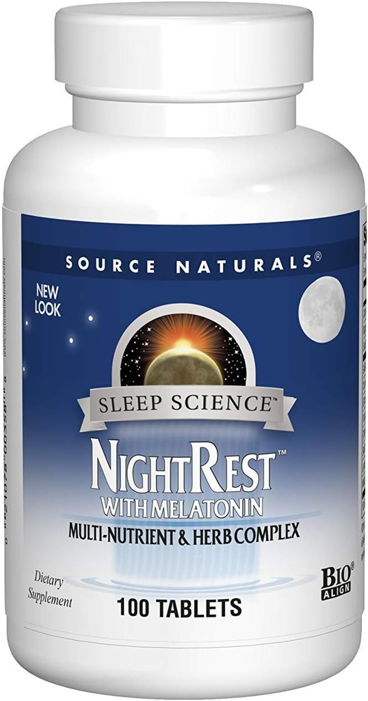 Rest. nocturne avec Mélatonine Source Naturals, Inc. 100 Tabs