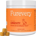 Longévité Chien Multivitamine 11-en-1 Chaque jour Chews Poulet aromatisé au lin, 60 Compte, soutient la santé de la hanche et des articulations, système immunitaire, peau et manteau, santé cardiaque, énergie et vitalité