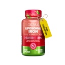Supplément de fer ORZAX 25 mg -Technologie liposomale- haute biodisponibilité 90 capsules végétales, aide à la production de nouvelles cellules sanguines, non constipante, sans OGM et sans gluten, pour les femmes, les hommes, les adultes
