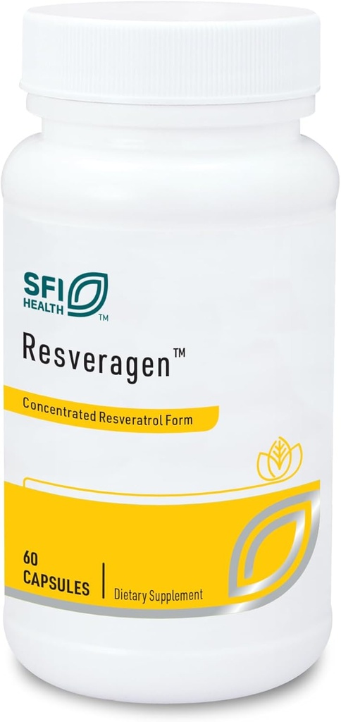 Klaire Labs SFI Health Resveragen - 250 Milligrammes Trans Resveratrol de 500 Milligrammes Japonais Knotweed (60 Capsules)