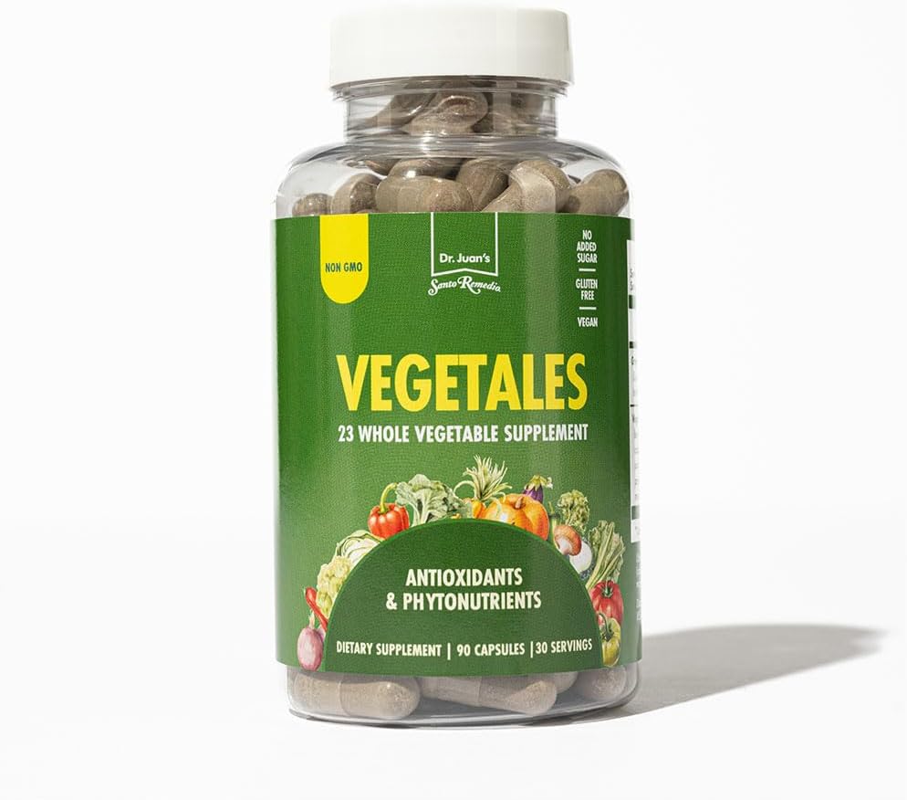 Santo Remedio Végétales, 23 compléments alimentaires de légumes entiers, antioxydants et phytonutriments, 90 capsules, service de 30 jours