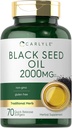 Carlyle Black Seed Oil Softgel Capsules $ 2000mg $ 70 Pills $ pour les femmes et les hommes $ Non-OGM, supplément à base de plantes sans gluten