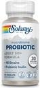 SOLARAY Mycrobiome Probiotique Adulte 50 Plus Formule, Probiotiques pour les femmes et les hommes, Digestion saine, métabolisme, énergie, Colone et soutien urinaire, 30 Million CFU, 30 portions, 30 VegCaps