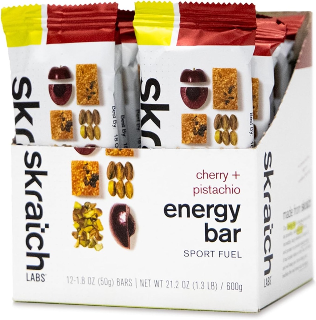 Skratch Labs Energy Bar: Cerise + Pistachio (12 Pack)