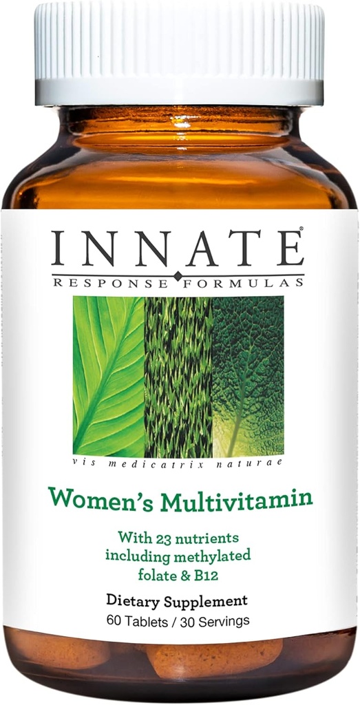 INNATE Response Formulas Women’s Multivitamin - Daily Multivitamin For Women - With Vitamins B12, B6, and D3 - Includes Methylated Folate - Made Without 9 Food Allergens - 60 Tablets (30 Servings)
