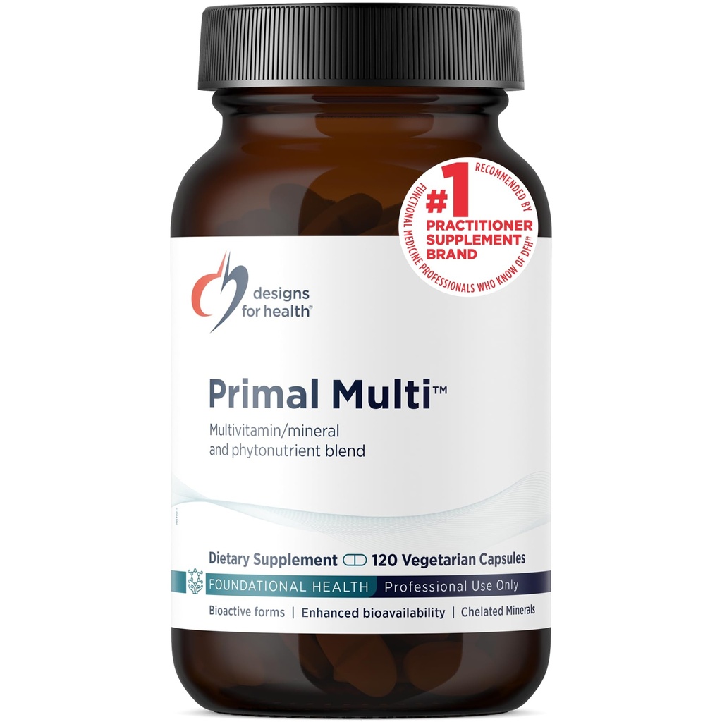 Conceptions pour la santé Primal Multi - Supplément multivitamine paléo-friendly avec folate, tocotriénols, lutéine + graines de brocoli, immunosupport Vitamines D (2000 UI), C + Zinc (120 capsules)