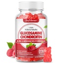 softbear Glucosamine Chondritine Gummies, sans sucre Glucosamine Chondritine MSM Supplément avec Elderberry Turmeric soutient la santé conjointe et l'antioxydant, framboise aromatisée 60 comte