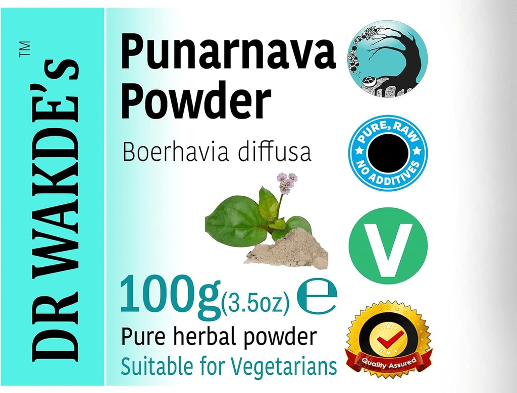 Poudre de punarnava de DR WAKDE (Boerhavia diffusa) - 100g (3.5oz)