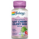 Solariay Tart Cherry & Celery Seed (semence de cerise et de céleri) Niveaux d'acide urique sains, articulations, rétablissement musculaire et soutien du sommeil (60 VegCaps)
