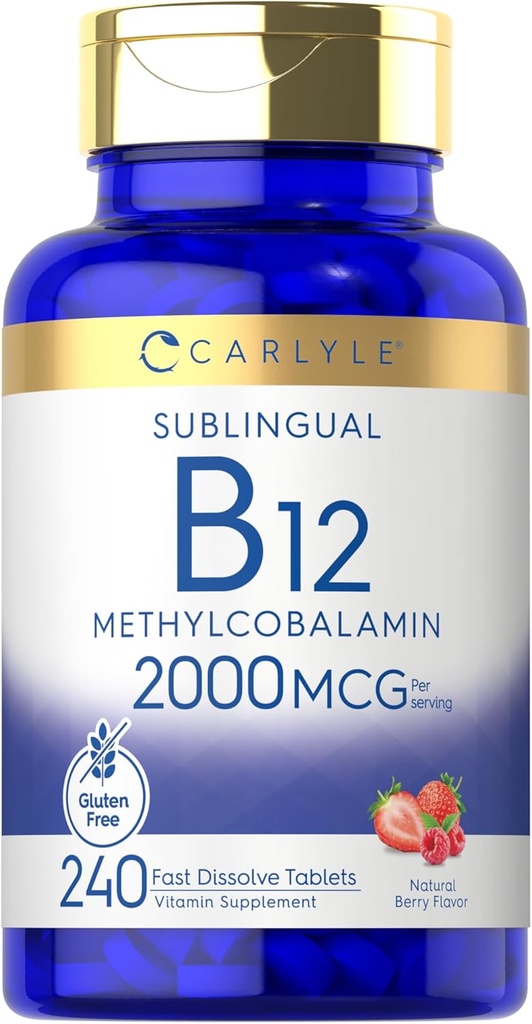 Carlyle B12 Vitamine 2000 mcg. 240 Comprimés dissolvants rapides.